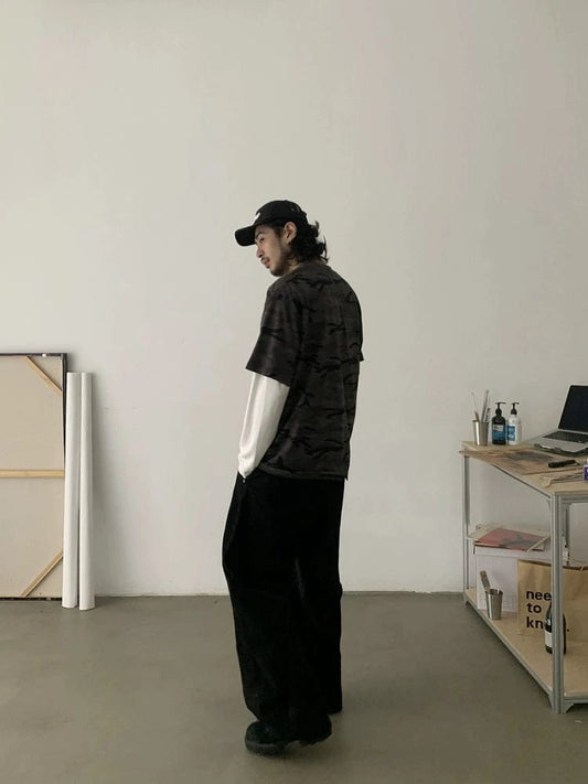 RT No. 18858 RECONSTRUCTED MACHETE STRAIGHT PANTS