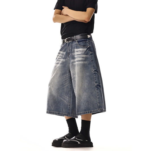RT No. 18222 WASHED DENIM SHORTS