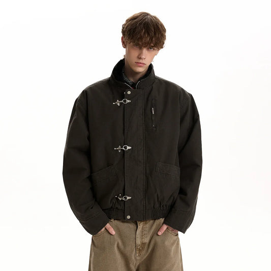 RT No. 50234 FUR COLLAR KNIGHT BUCKLE JACKET