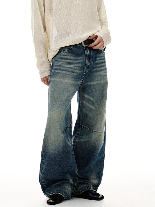 RT No. 55110 WHISKER STRAIGHT DENIM JEANS