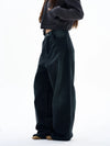 RT No. 29029 WASHED DENIM BAGGY STRAIGHT JEANS