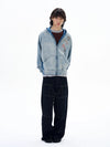 RT No. 29017 WASHED BLUE ZIP HOODIE