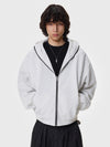 RT No. 50124 CROP ZIPPER HOODIE