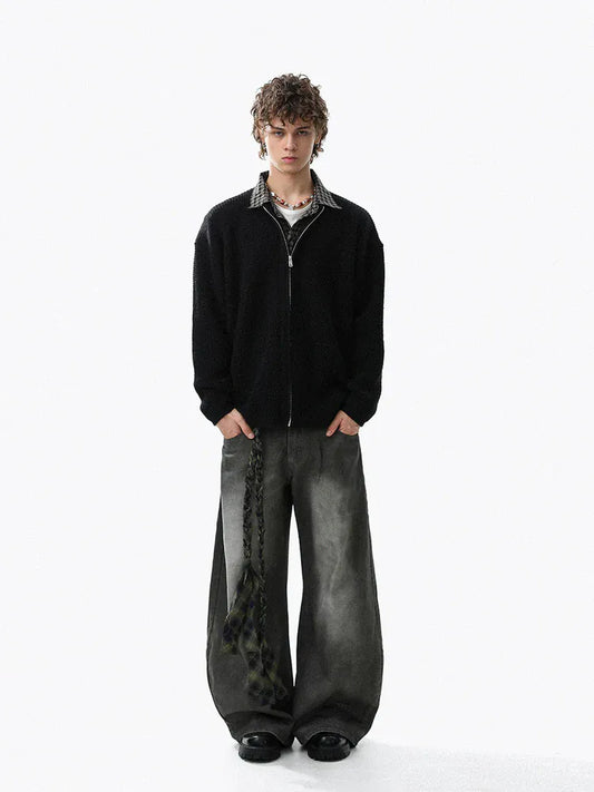 RT No. 50216 KNITWEAR TWO PIECE WAFFLE SWEATER