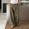RT No. 18308 LINEN FOLDED PLEATED STRAIGHT PANTS