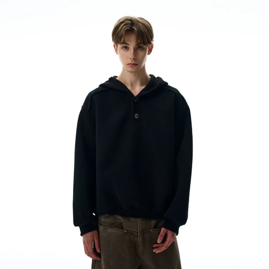 RT No. 42012 KNITWEAR HENRY COLLAR HOODIE