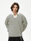 RT No. 50133 KNITWEAR STRIPED COLLAR LONGSLEEVE