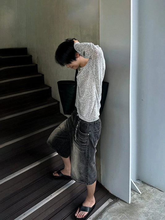 RT No. 13033 KNIT MESH SWEATER