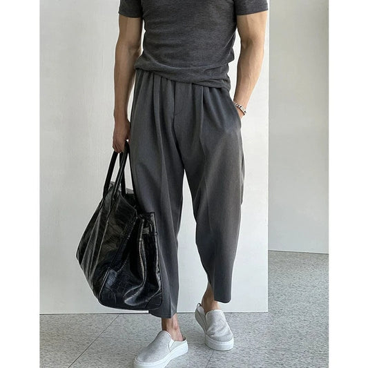 RT No. 18298 PLEATED CASUAL PANTS & SLIM SHORT SLEEVE