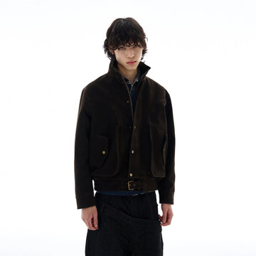 RT No. 25017 BROWN RODEO ZIP SUEDE JK