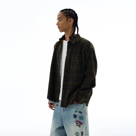 RT No. 19541 PLAID FLANNEL SHIRT JK