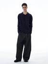 RT No. 20020 PLEATED DARK GRAY STRAIGHT PANTS