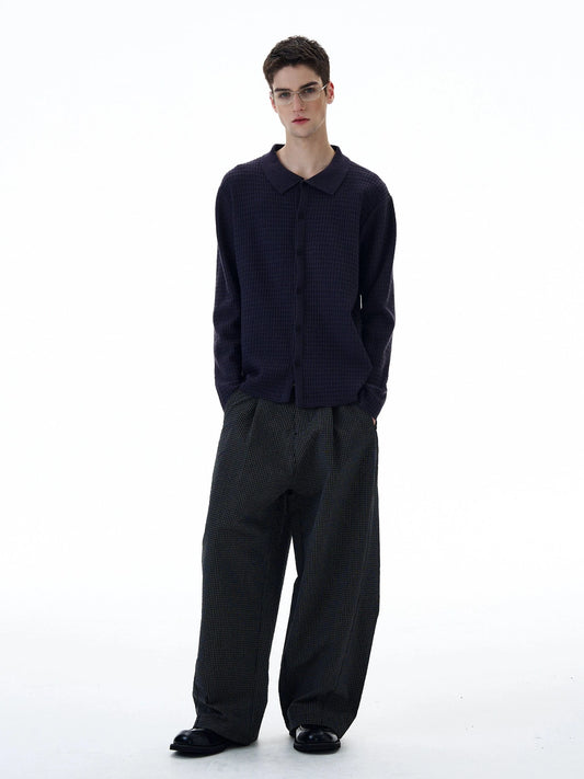 RT No. 20020 PLEATED DARK GRAY STRAIGHT PANTS