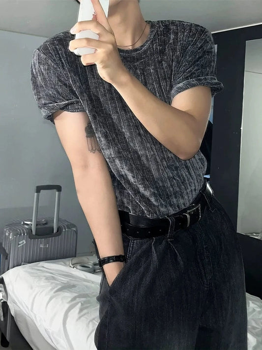 RT No. 18301 TEXTURE KNIT SHORT SLEEVE
