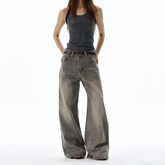 RT No. 19583 SMOKE GRAY SCIMITAR STRAIGHT JEANS