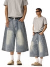 RT No. 18245 WHISKER WASH DENIM SHORTS