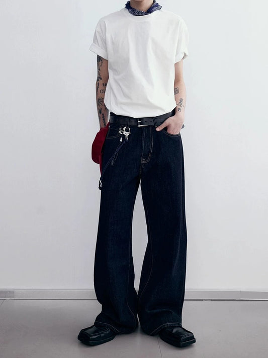 RT No. 18883 DARK BLUE DENIM STRAIGHT JEANS
