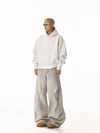 RT No. 19805 RECONSTRUCTED CREAM-BLUE WIDE STRAIGHT JEANS