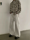 RT No. 18865 CREAM SCIMITAR STRAIGHT PANTS