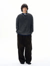 RT No. 31006 WAFFLE KNIT HENRY COLLAR SWEATER
