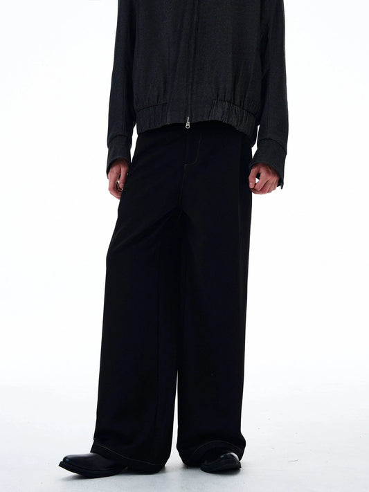 RT No. 20029 PLEATED DENIM STRAIGHT JEANS