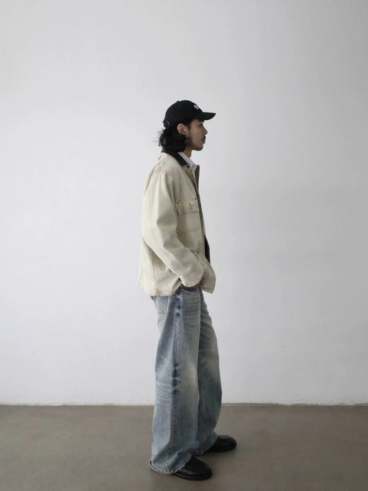 RT No. 32064 WHISKER WASH DENIM STRAIGHT JEANS