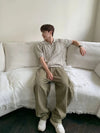 RT No. 19023 FOLDED PLEATED STRAIGHT PANTS