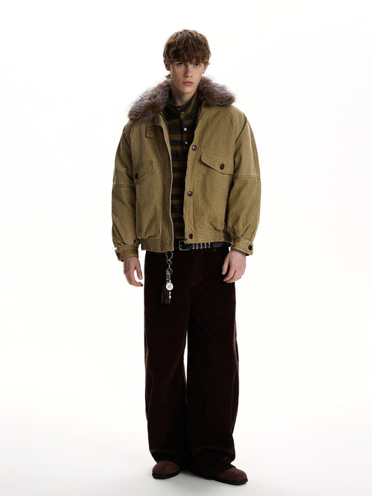 RT No. 59029 FUR COLLAR WORKWEAR CARGO JACKET