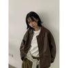 RT No. 29155 BROWN ZIP LEATHER JK