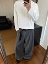 RT No. 50254 PLEATED WIDE STRAIGHT SUIT PANTS