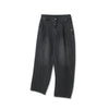 RT No. 19040 PLEATED DENIM STRAIGHT JEANS