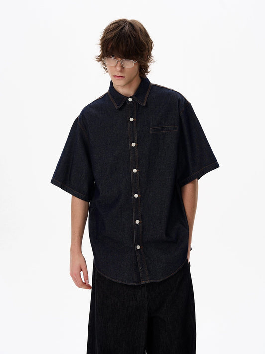 RT No. 18185 BLUE DENIM BUTTON-UP SHIRT