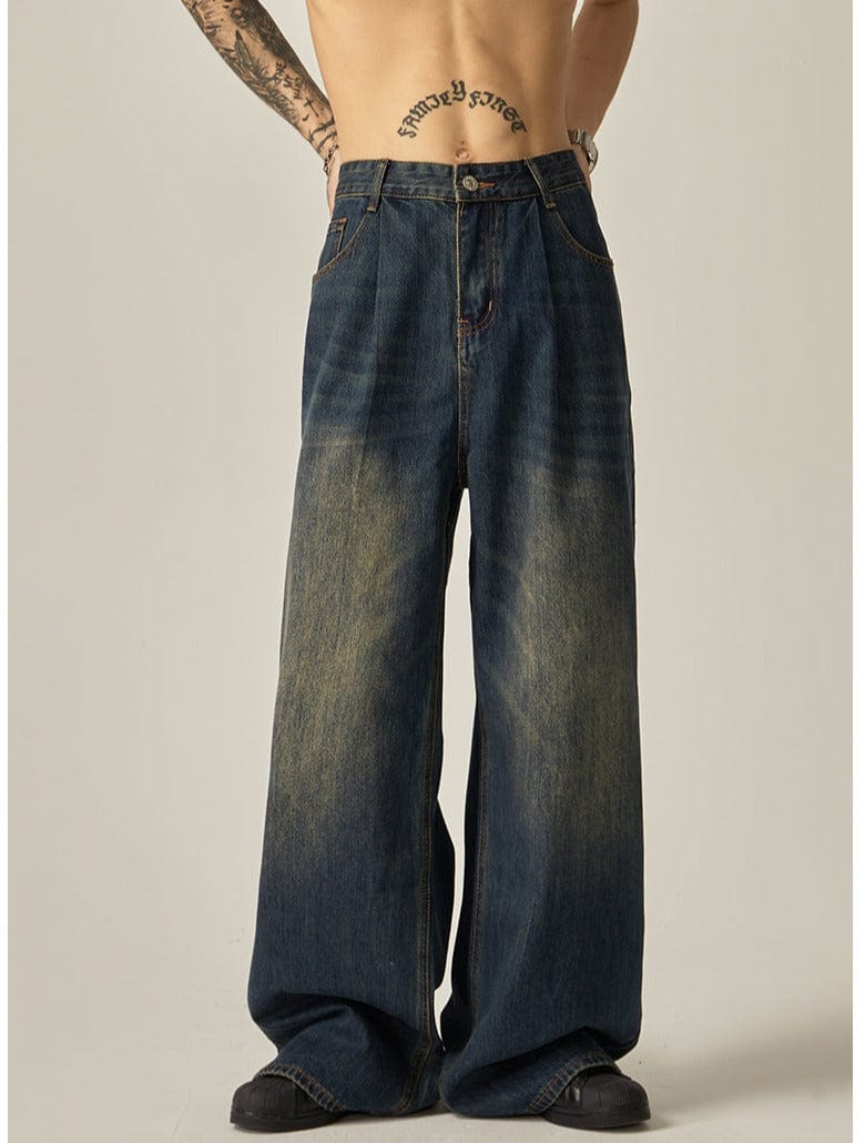 RT No. 11170 BAGGY WIDE STRAIGHT DENIM JEANS