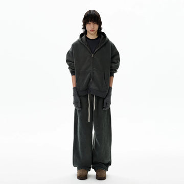 RT No. 50105 WASHED ZIPPER HOODIE & BAGGY SWEATPANTS
