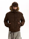 RT No. 55006 RIBBED FUR HOOD JACKET
