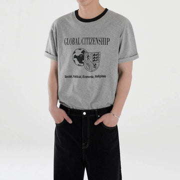 RT No. 18605 CONTRAST GRAPHIC SHORT SLEEVE