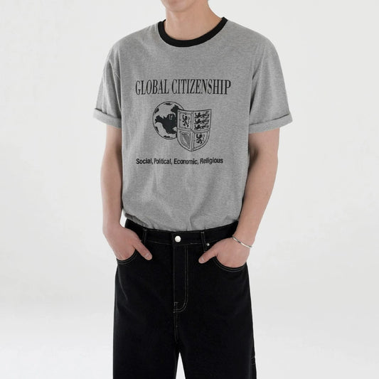 RT No. 18605 CONTRAST GRAPHIC SHORT SLEEVE