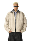 RT No. 27998 ICHI KHAKI-CREAM WORK ZIP JK