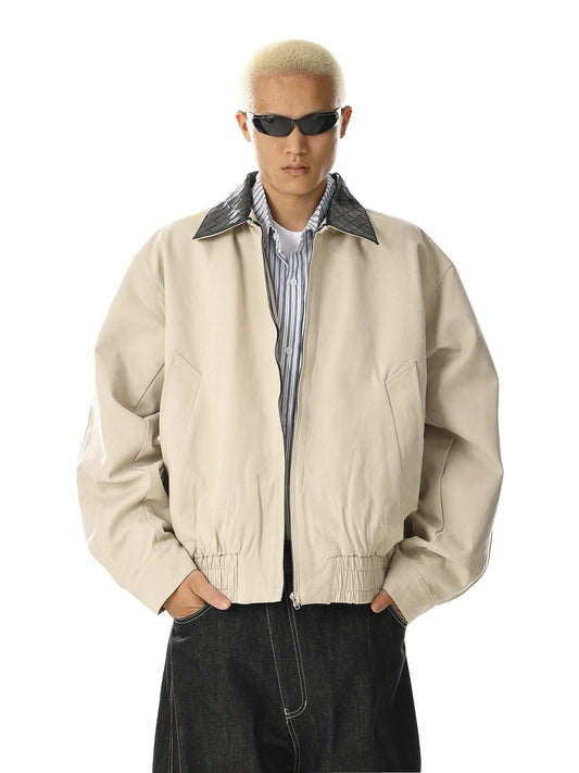 RT No. 27998 ICHI KHAKI-CREAM WORK ZIP JK