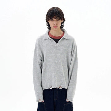 RT No. 29042 KNITWEAR LAZY COLLAR SWEATER