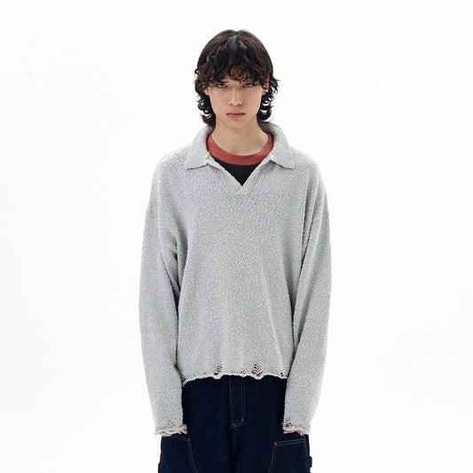 RT No. 29042 KNITWEAR LAZY COLLAR SWEATER