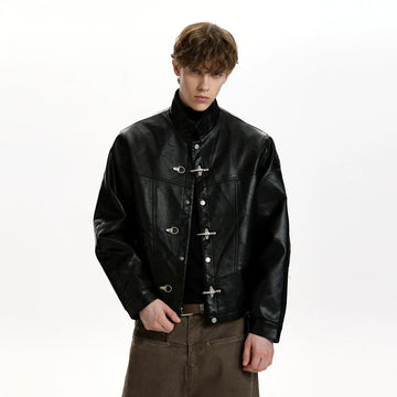 RT No. 50012 KNIGHT BUCKLE BOXY LEATHER JACKET