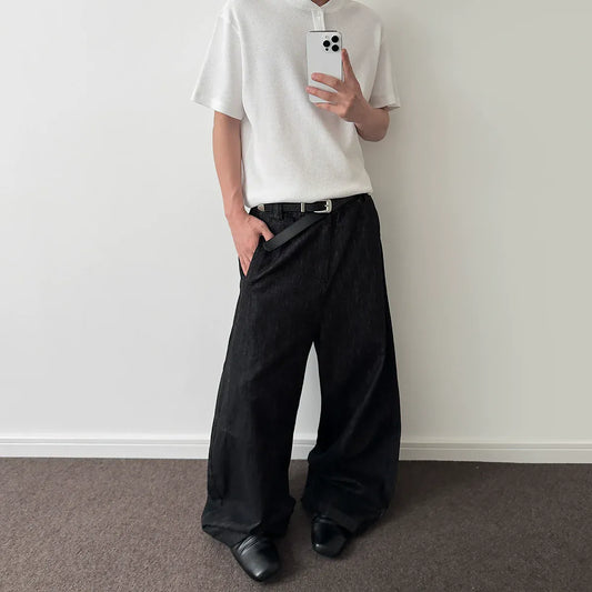 RT No. 40838 SILHOUETTE BAGGY DRAPE DENIM JEANS