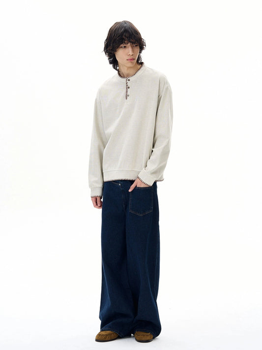 RT No. 31000 STITCHED HENRY COLLAR LONGSLEEVE