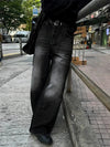 RT No. 13030 BLACK WASHED DENIM JEANS