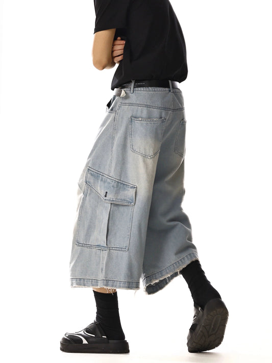 RT No. 18230 LIGHT BLUE DENIM LONG SHORTS
