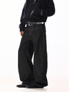 RT No. 19809 BLACK RECONSTRUCTED SCIMITAR DENIM JEANS