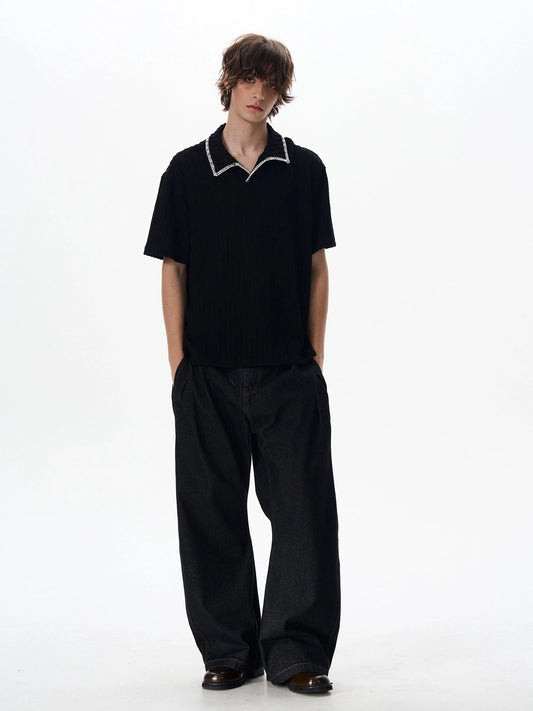 RT No. 18049 KNIT TEXTURED POLO SHORT SLEEVE