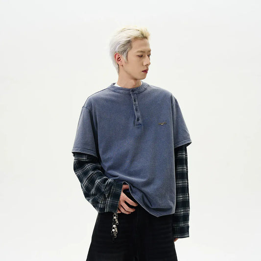 RT No. 40706 HENRY COLLAR PLAID LONGSLEEVE