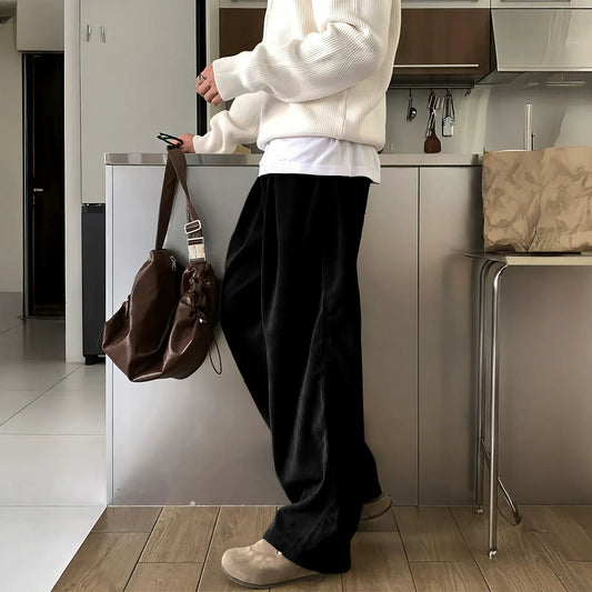 RT No. 40004 PLEATED BAGGY STRAIGHT PANTS